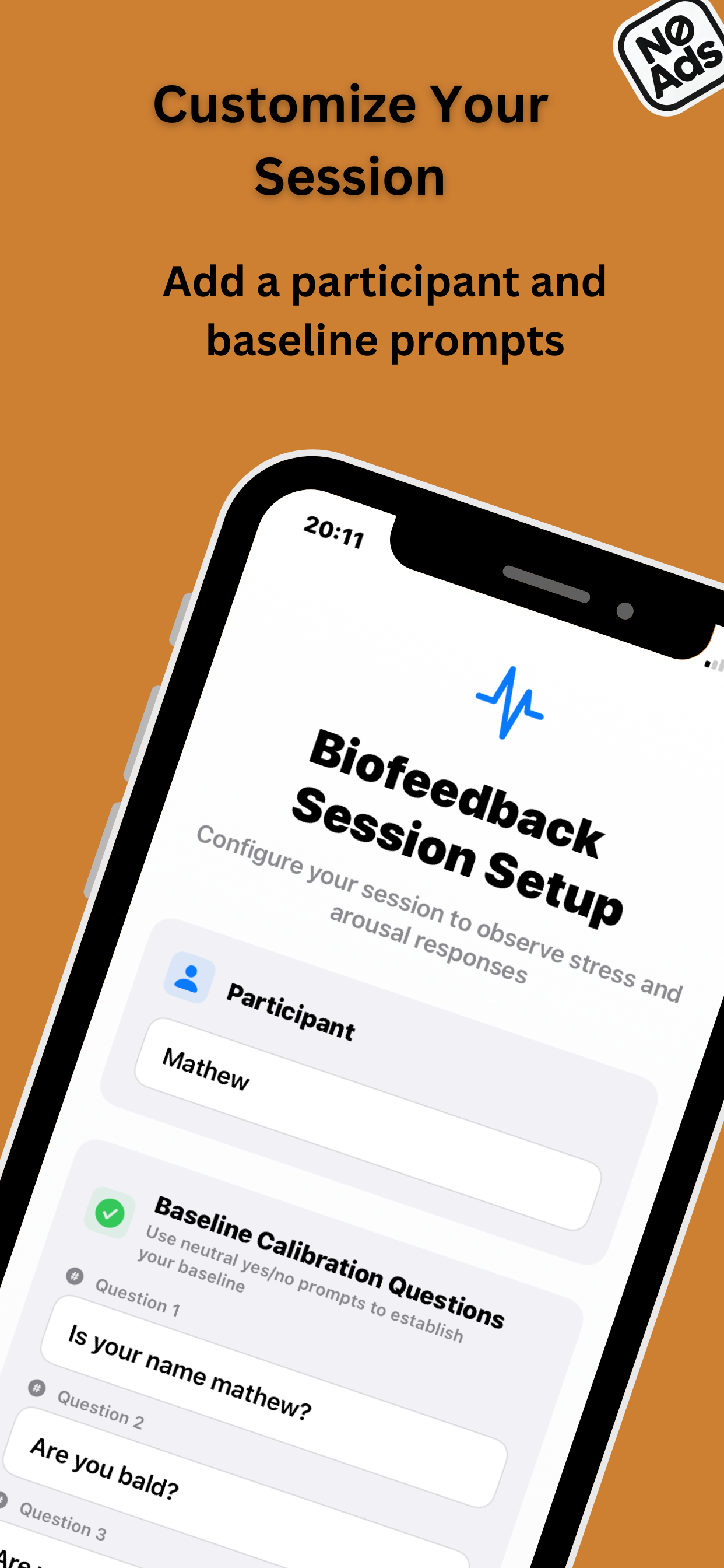 DeceptionDetection session setup screen