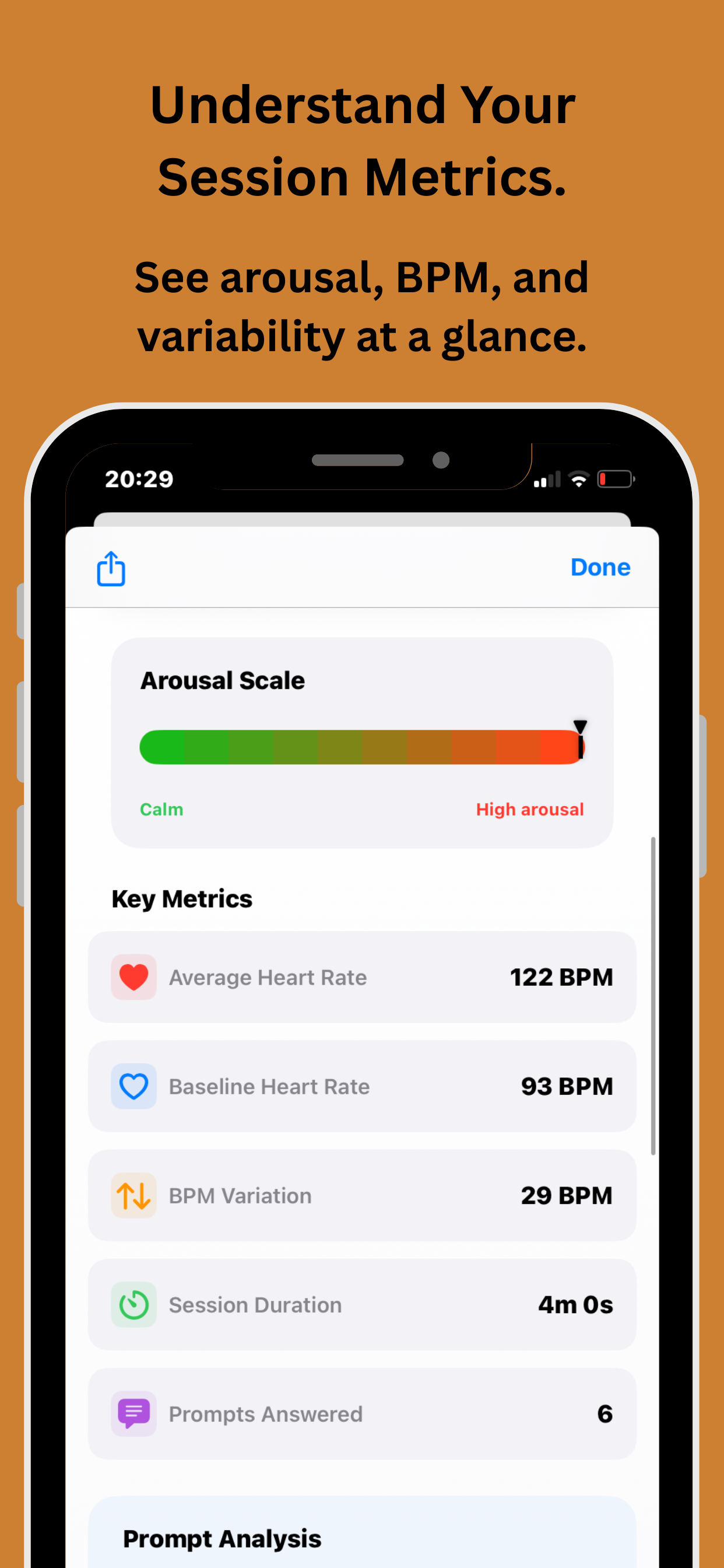 Session metrics and analytics