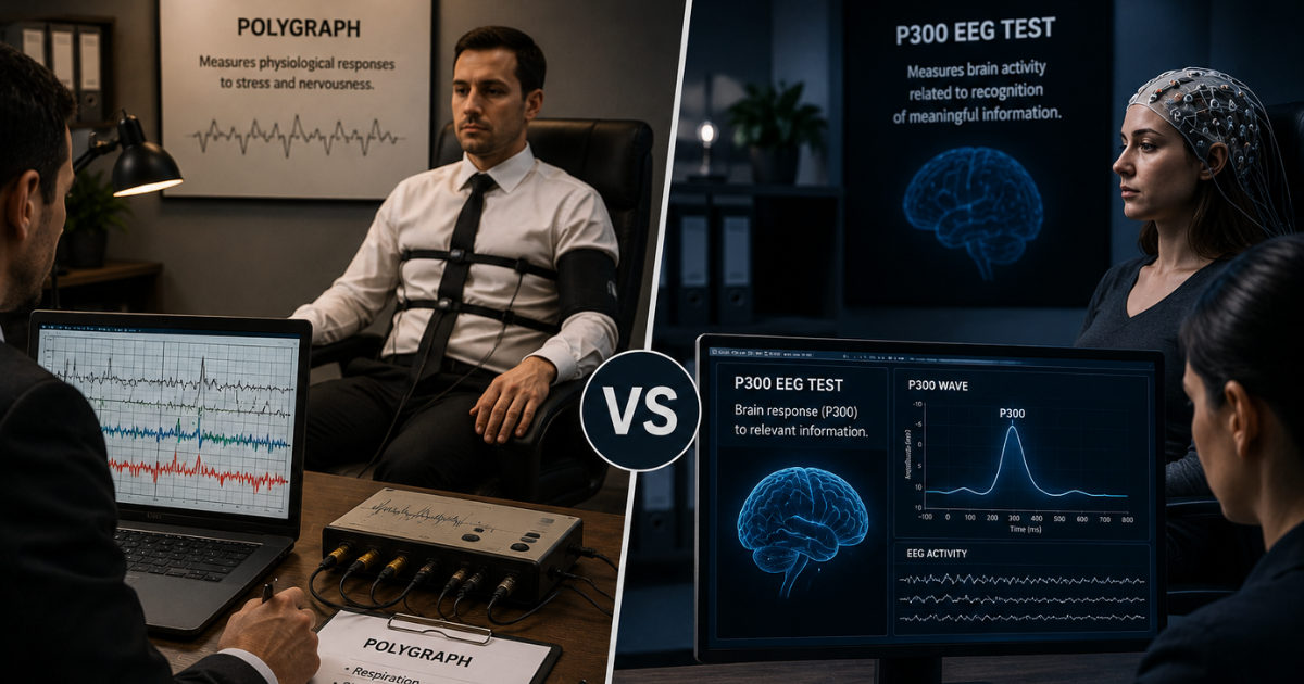 EEG brain-response testing — P300 lie detection compared with the polygraph