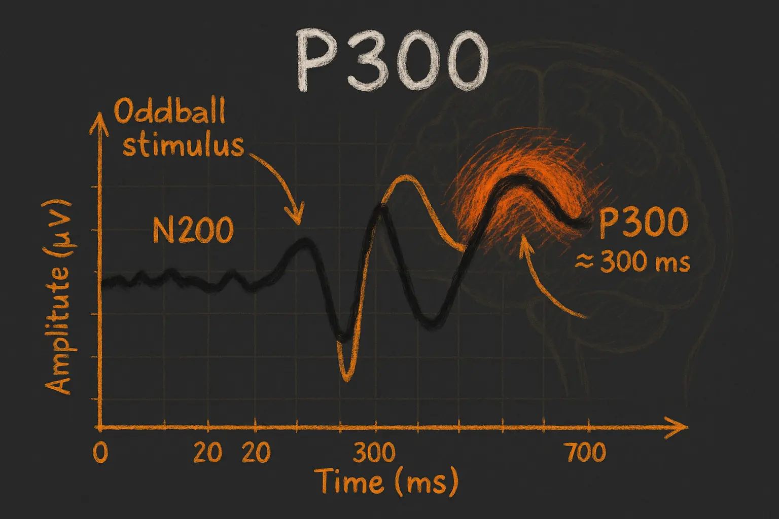 P300 EEG Brain Spike Pattern