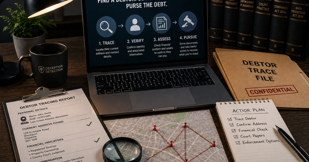 Debtor tracing — finding someone who owes money