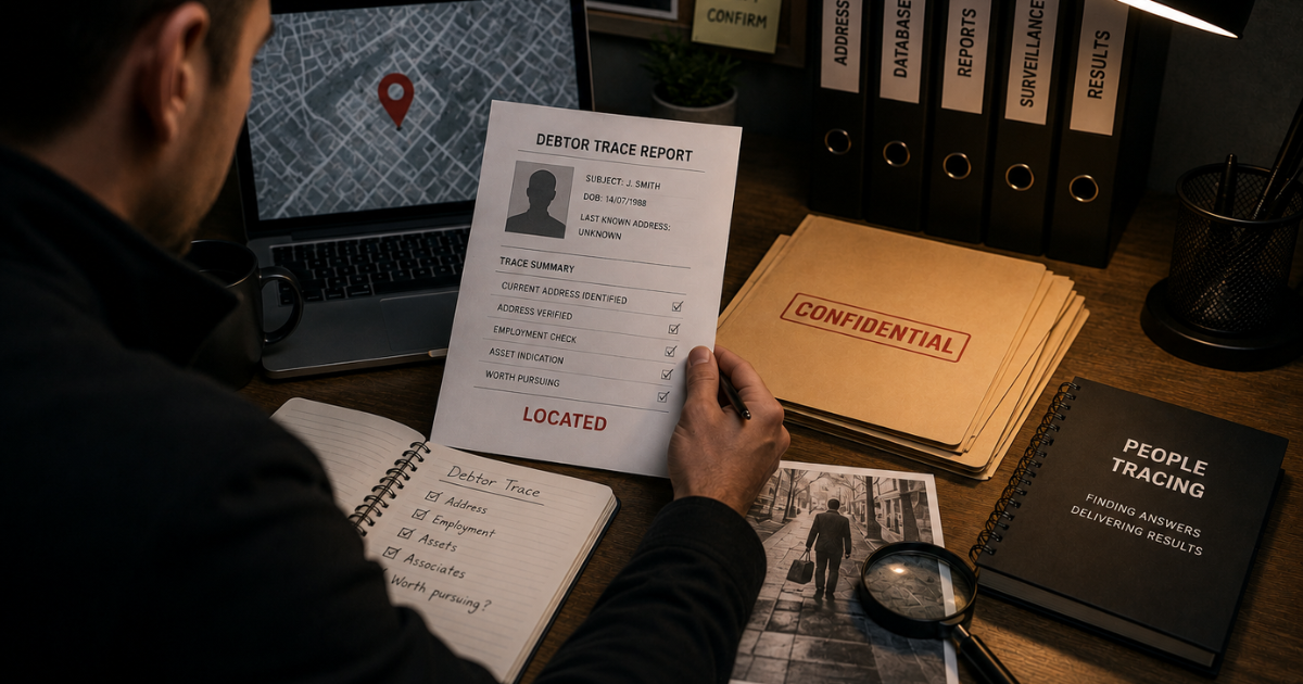 Debtor and absconder tracing — locating someone who owes money