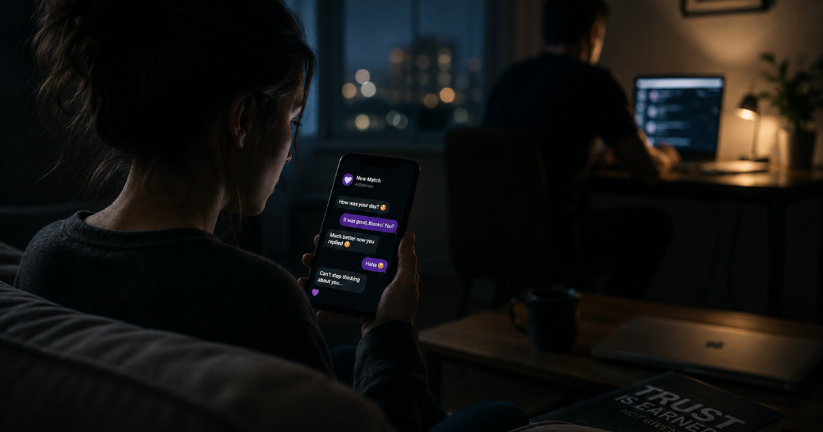 Digital infidelity and online affairs — dating apps and secret accounts